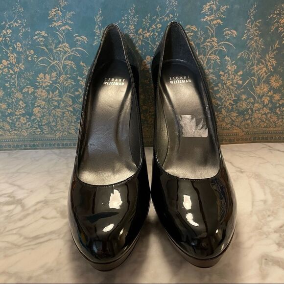 NWT - Stuart Weitzman Patent Platform Pumps - Picture 2 of 8